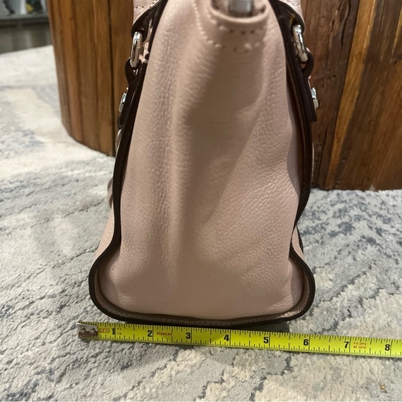 Tignanello Leather Satchel Shoulder Bag Multi CC Slots Organizer Pink - Picture 5 of 13